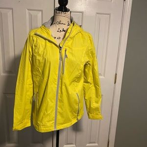 Yellow raincoat lined with fleece